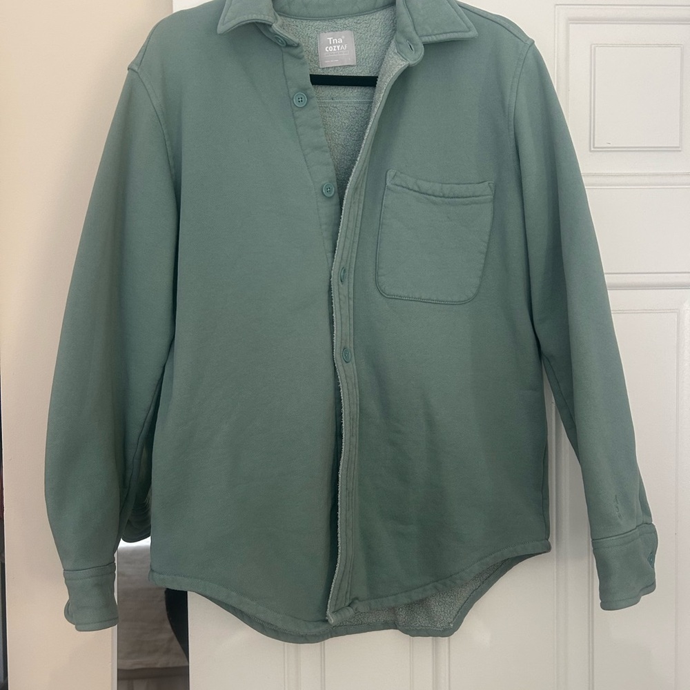 Woman's Teal Shirt Jacket